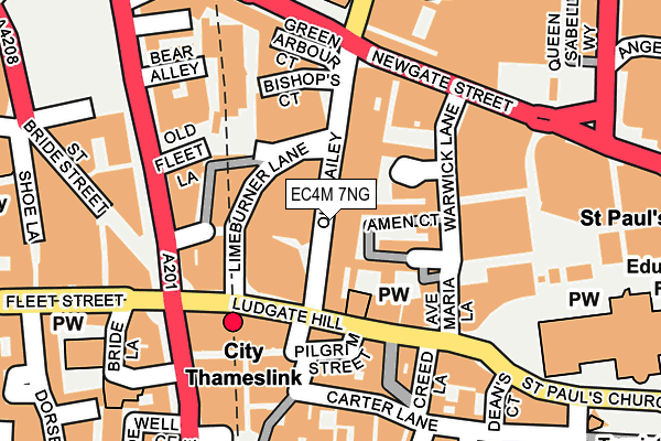 EC4M 7NG map - OS OpenMap – Local (Ordnance Survey)