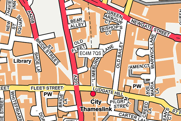 EC4M 7QS map - OS OpenMap – Local (Ordnance Survey)