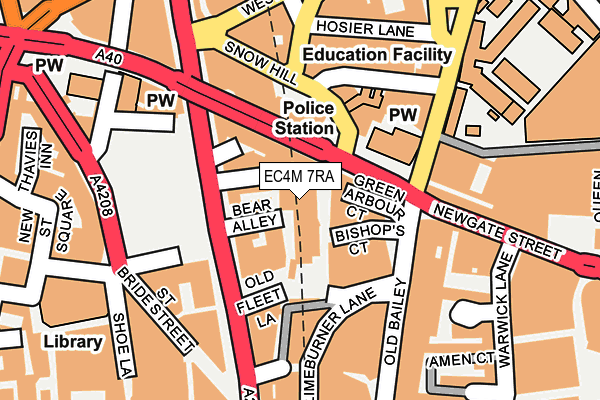 EC4M 7RA map - OS OpenMap – Local (Ordnance Survey)