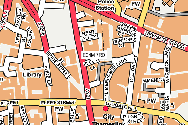 EC4M 7RD map - OS OpenMap – Local (Ordnance Survey)
