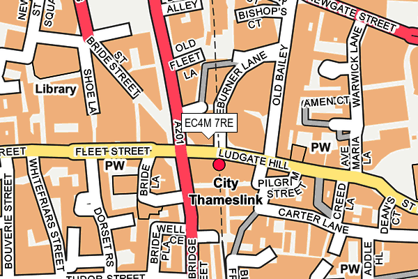 EC4M 7RE map - OS OpenMap – Local (Ordnance Survey)