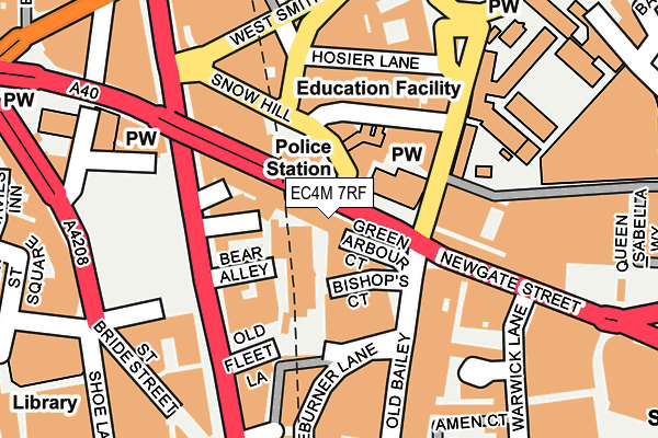 EC4M 7RF map - OS OpenMap – Local (Ordnance Survey)