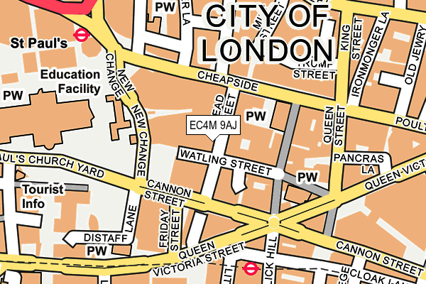 EC4M 9AJ map - OS OpenMap – Local (Ordnance Survey)