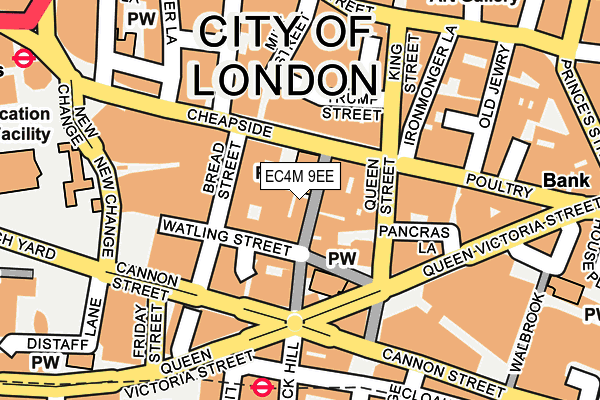 EC4M 9EE map - OS OpenMap – Local (Ordnance Survey)