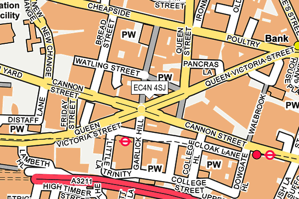 EC4N 4SJ map - OS OpenMap – Local (Ordnance Survey)