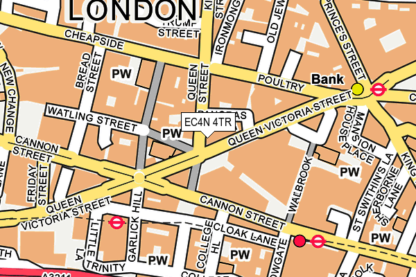 EC4N 4TR map - OS OpenMap – Local (Ordnance Survey)