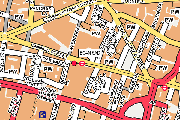 EC4N 5AD map - OS OpenMap – Local (Ordnance Survey)