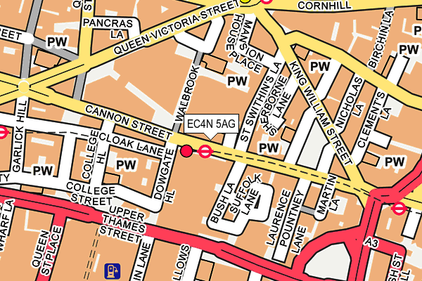 EC4N 5AG map - OS OpenMap – Local (Ordnance Survey)