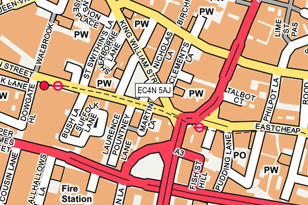 EC4N 5AJ map - OS OpenMap – Local (Ordnance Survey)