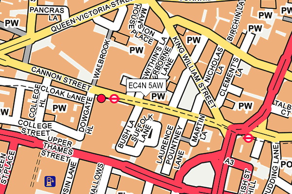 EC4N 5AW map - OS OpenMap – Local (Ordnance Survey)