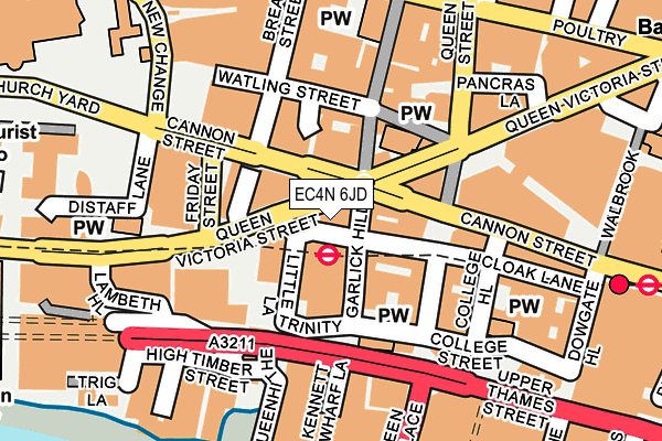 EC4N 6JD map - OS OpenMap – Local (Ordnance Survey)