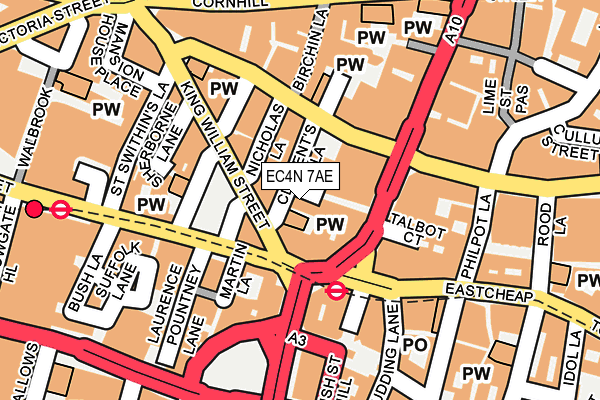 EC4N 7AE map - OS OpenMap – Local (Ordnance Survey)