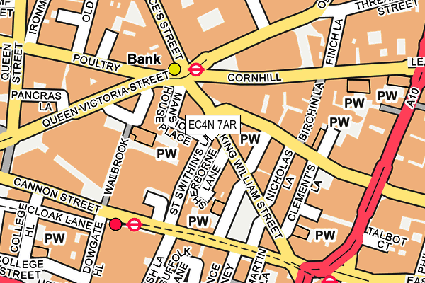 EC4N 7AR map - OS OpenMap – Local (Ordnance Survey)