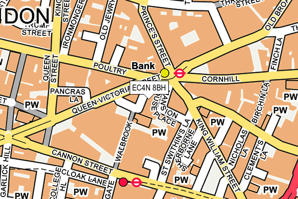 EC4N 8BH map - OS OpenMap – Local (Ordnance Survey)