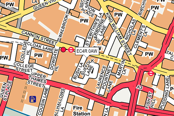 EC4R 0AW map - OS OpenMap – Local (Ordnance Survey)