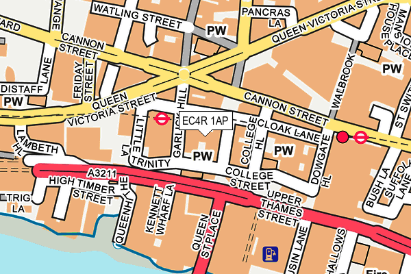 EC4R 1AP map - OS OpenMap – Local (Ordnance Survey)