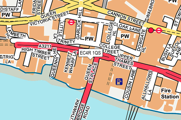 EC4R 1QS map - OS OpenMap – Local (Ordnance Survey)