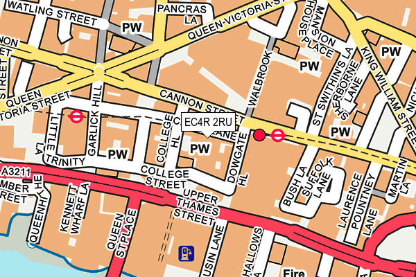 EC4R 2RU map - OS OpenMap – Local (Ordnance Survey)