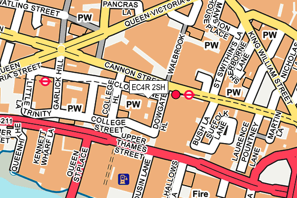 EC4R 2SH map - OS OpenMap – Local (Ordnance Survey)