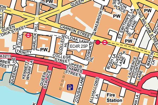 EC4R 2SP map - OS OpenMap – Local (Ordnance Survey)