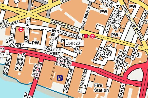 EC4R 2ST map - OS OpenMap – Local (Ordnance Survey)