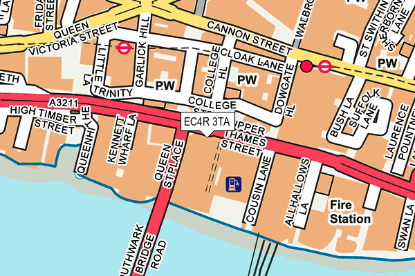 EC4R 3TA map - OS OpenMap – Local (Ordnance Survey)