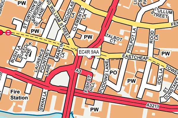 EC4R 9AA map - OS OpenMap – Local (Ordnance Survey)