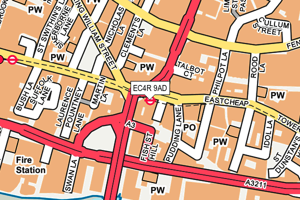 EC4R 9AD map - OS OpenMap – Local (Ordnance Survey)