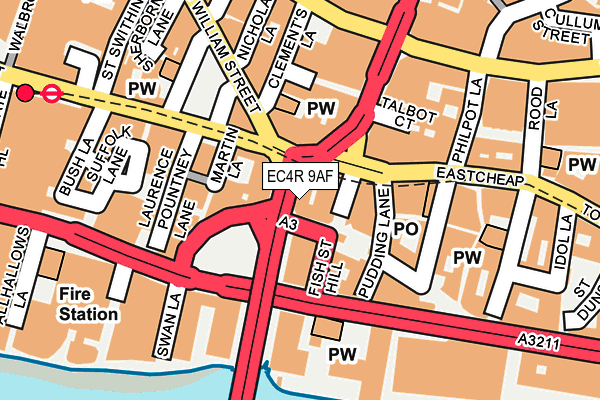 EC4R 9AF map - OS OpenMap – Local (Ordnance Survey)