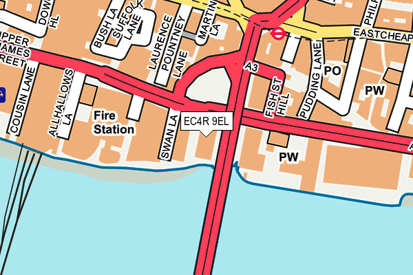 EC4R 9EL map - OS OpenMap – Local (Ordnance Survey)