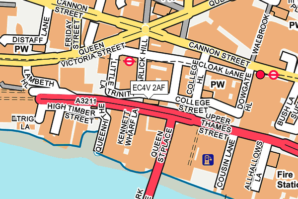 EC4V 2AF map - OS OpenMap – Local (Ordnance Survey)