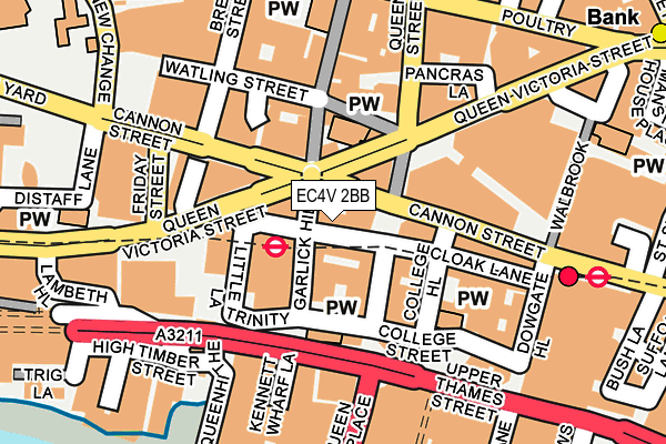 EC4V 2BB map - OS OpenMap – Local (Ordnance Survey)