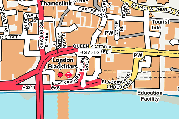 EC4V 3DS map - OS OpenMap – Local (Ordnance Survey)