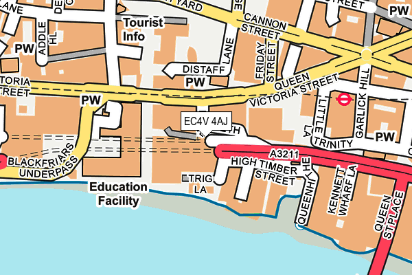 EC4V 4AJ map - OS OpenMap – Local (Ordnance Survey)