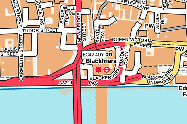 EC4V 4DY map - OS OpenMap – Local (Ordnance Survey)