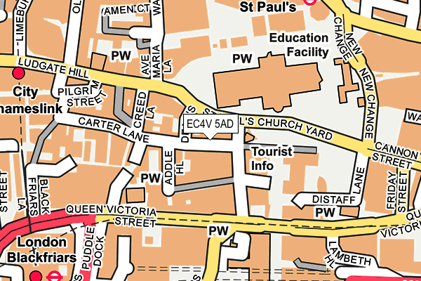 EC4V 5AD map - OS OpenMap – Local (Ordnance Survey)
