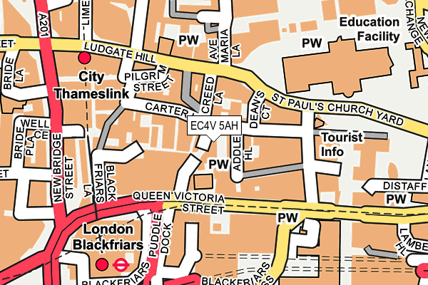 EC4V 5AH map - OS OpenMap – Local (Ordnance Survey)