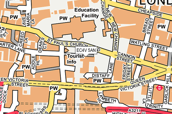 EC4V 5AN map - OS OpenMap – Local (Ordnance Survey)