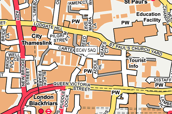 EC4V 5AQ map - OS OpenMap – Local (Ordnance Survey)