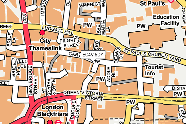 EC4V 5DY map - OS OpenMap – Local (Ordnance Survey)