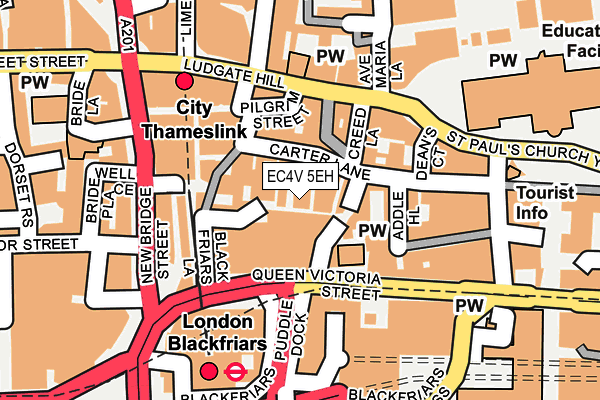 EC4V 5EH map - OS OpenMap – Local (Ordnance Survey)