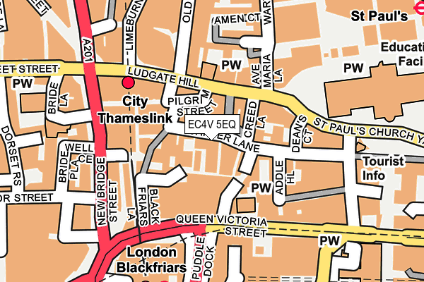 EC4V 5EQ map - OS OpenMap – Local (Ordnance Survey)