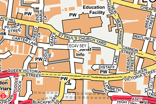 EC4V 5EY map - OS OpenMap – Local (Ordnance Survey)