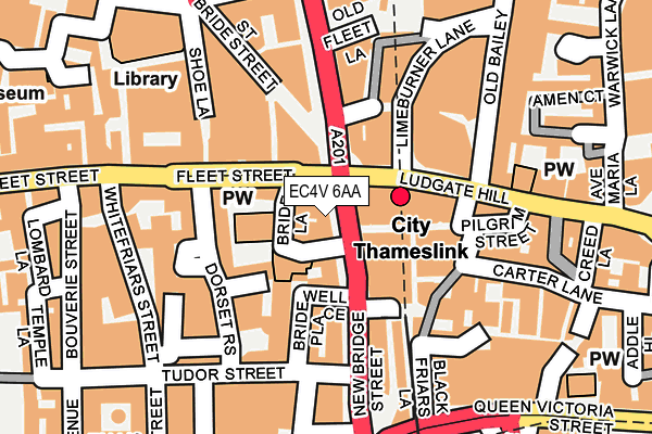 EC4V 6AA map - OS OpenMap – Local (Ordnance Survey)