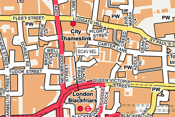 EC4V 6EL map - OS OpenMap – Local (Ordnance Survey)