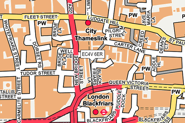 EC4V 6ER map - OS OpenMap – Local (Ordnance Survey)