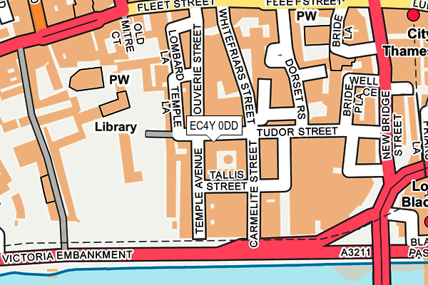 EC4Y 0DD map - OS OpenMap – Local (Ordnance Survey)