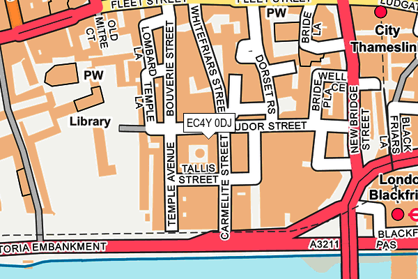 EC4Y 0DJ map - OS OpenMap – Local (Ordnance Survey)