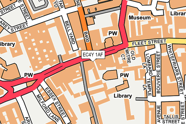 EC4Y 1AF map - OS OpenMap – Local (Ordnance Survey)
