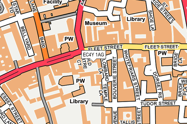EC4Y 1AG map - OS OpenMap – Local (Ordnance Survey)